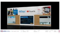 30x40 Peninsula booth design by Exhibit-Rentals